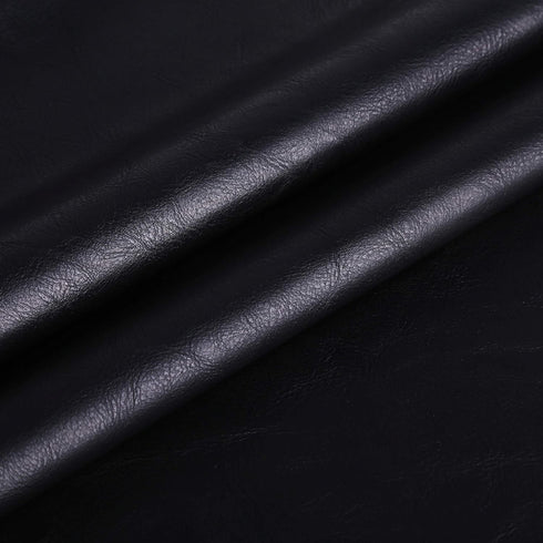 Premium Faux Leather Upholstery Fabric 1.2mm Thickness?Waterproof Upholstery Leather Distressed Bark Fabric(Black,Pre-Cut 18"x54")...