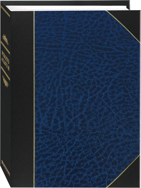 Pioneer Photo Albums LBT-57/NB 50-Pocket Navy Blue and Black Ledger Style Leatherette Cover Photo Album for 5 by 7-Inch Prints...
