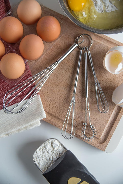 Fox Run Mini Whisks, Chrome Plated, Set of 4, Metallic, 8 x 2 x 1.75 inches...