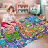 Oriate Kids Toy Dream Play Mat, Princess Castle Girls Pink Kids Playmat, Parent-Kid Interaction Pretend Game Mat for Playroom Classroom Bedroom Fl...