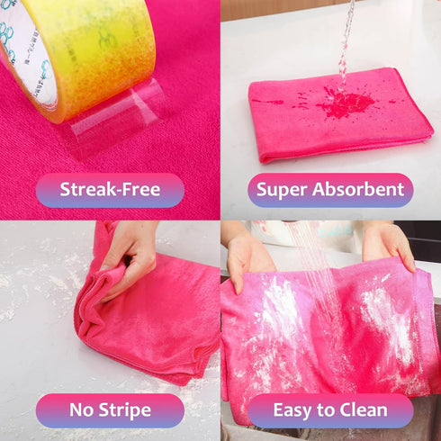 3 Pcs Extra Large Microfiber Cleaning Cloth 30" x 20" Washable Reusable Microfiber Towel Streak Free Lint Free Cloth for Cleaning Home Glass Offic...