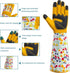 Gardening Gloves for Women,Long Sleeve Garden Rose Cactus Pruning Thorn-Proof Breathable Work Gloves with Touch Screen,Yellow Medium...