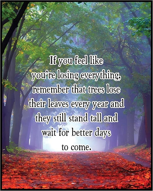 Posterizer 1 pcs-Remember Trees Lose Leaves Still Stand Tall-Motivational & Inspirational Art- Gift for Men Women Entrepreneur Teens-Decor for Hom...