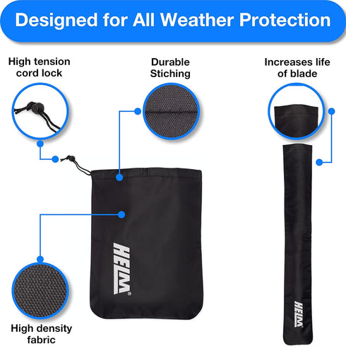 HELM - 2 Pack - Side Mirror Covers and Windshield Wiper Covers for Trucks Cars SUVs Vans. Protect from Ice Snow Frost Dew Rain Bird Poop. Side Cov...