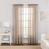 Pairs to Go Victoria Voile Modern Sheer Rod Pocket Window Curtains for Living Room (2 Panels), 59 in x 95 in, Taupe...