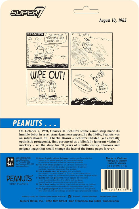 Super7 Peanuts Surfer Snoopy - 3.75" Peanuts Action Figures with Accessory Classic Cartoon Collectibles and Retro Toys...