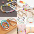 EuTengHao 1000 Pieces Letter Beads Kit 28 Styles Alphabet Beads Heart Beads for Bracelets Necklace Friendship Bracelet Making Kit (White Beads Col...