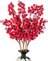 DearHouse 4 Pack Artificial Red Berry Stems Holly Christmas Berries for Festival Holiday Crafts and Home Decor, 19.5 Inches Burgundy Berry Floral ...