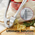 Kitessensu High Effective Premium Garlic Press Set, With Silicone Garlic Peeler & Brush, Heavy Duty Garlic Mincer, Easy to Squeeze and Clean, Rust...