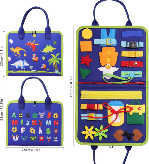 Montessori Toys Toddler Busy Board Quiet Book Child Educational Early Learning Toys Preschool Sensory Book Sensory Activity Developing Board Trave...