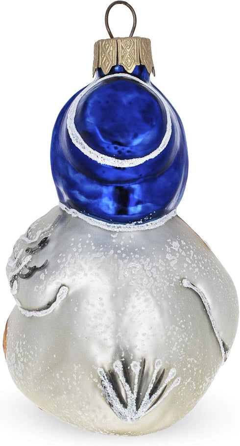 Mother Goose with Ducklings Glass Christmas Ornament...