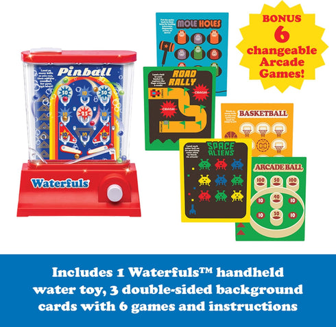 Original Waterfuls Classic Handheld Water Games – Kids Games, Retro Travel Games, Fidget Toys for Kids, Autism Toys, 6 Interchangeable Back Panels...