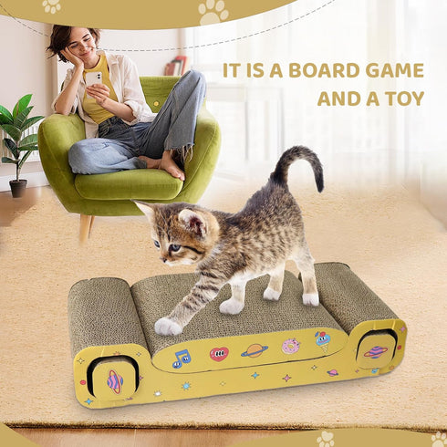 jovani Cat Scratching Board,3-in-1 Cardboard Cat Scratcher for Indoor Cats - Durable Cat Scratch Pad for Indoor Kitten to Protect The Furniture...