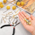 uxcell 10Sets Slide on End Clasps with Lobster Claw Clasps & Extension Chain, 40mm Tube Slider Crimp Cord Ends for DIY Craft Making, Bronze Tone...