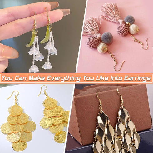 TOAOB 925 Sterling Silver Earring Hooks 600pcs Ear Wires Fish Hooks Hypoallergenic Earring Making Kit Supplies with Jump Rings and Earring Backs f...