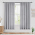 FMFUNCTEX Linen Semi Sheer Grey Curtains for Bedroom Living Room, Gray Curtain Panels 72 Inches Length Sheer Linen Textured Window Drapes Farmhous...