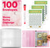 100 Envelopes Money Saving Challenge, A5 Money Saving Budget Binder Challenge Book with Cash Envelopes to Save $500, 5,050, and $10,400 (Pink)...