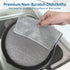 12PCS Three Layer Steel Wire Dishcloth, Multi-Functional Non-Scratch Wire Dishcloth, Wet and Dry Cleaning Rags, Stainless Steel Cleaning Cloth, Ki...