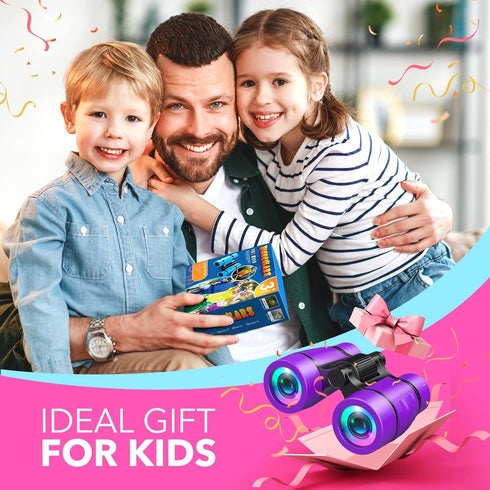 Girls Toys Age 3-7: LET'S GO! Compact Bird Watching Binoculars for Kids Ages 3 4 5 6 7 Year Old Girl Boy Gifts Idea Outside Travel Educational Toy...
