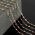 YOUBEIYEE Gold Plated Brass Bracelet Chain for Jewelry Making, Colorful Evil Eye Clear Glass Bead Rolo Chain Bulk with Jump Rings and Lobster Clas...