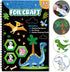 Art & Craft Activity,Foil Fun Dinosaur DIY Art Kits,No Mess Creative Foil Art Kits Set Drawing Game for Kids,Birthday Gifts Crafts Supplies Kits T...