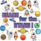 68 Pcs Outer Space Classroom Bulletin Border Decoration Star Cutouts Planet Astronaut Spacecraft Instrument Cutout Reach for The Stars Cutouts for...