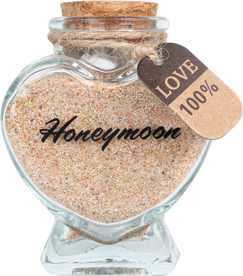 Honeymoon Sand Keepsake Jar - Honeymoon Gifts for Newlyweds Couple,Wedding,Engagement Vacation Travel - Wedding Gifts for Couple with Unique Roman...