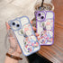 Case for iPhone 11 Pro Max with Cute Flowers Bear Pattern, Camera Protector, Clear Case and Lovely Strap Bracelet Chain for Girls Women, Compatibl...