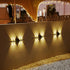 2 Pack Solar outdoor lights for fence deck wall with up and down lighting for garden yard porch patio decorations....