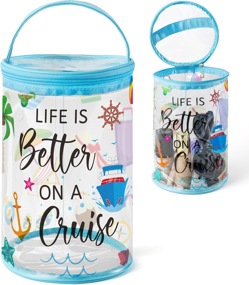 Y1tvei Clear Beach Cruise Lotion Toiletry Bag Gift Sunscreen Travel Makeup Case Waterproof PVC Cosmetic Bag Hawaiian Portable Survival Organizer P...