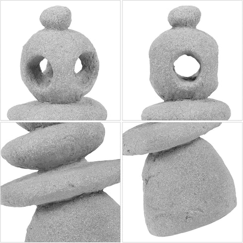 GANAZONO Zen Stones Handmade Rocks Statues Bonsai River Stone Rock Sculpture Stacked Stone Figure for Office Relaxing Yoga Meditation Fish Tank Fa...