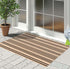Front Outdoor Door Mat 2'x3',Tan Black Striped Outdoor Rug Machine Washable Cotton Layered Door Mat Entryway Throw Rug for Indoor Entrance...