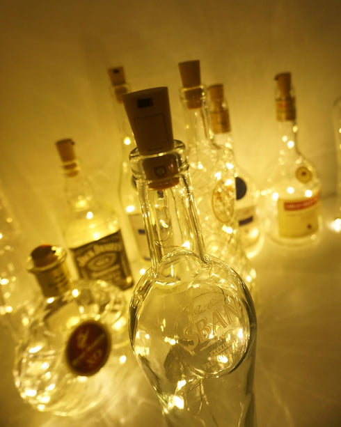 Wine Bottle Lights with Cork, LoveNite 10 Pack Battery Operated Bright LED Fairy Mini String Lights for Liquor Bottles DIY, Birthday Party, Christ...