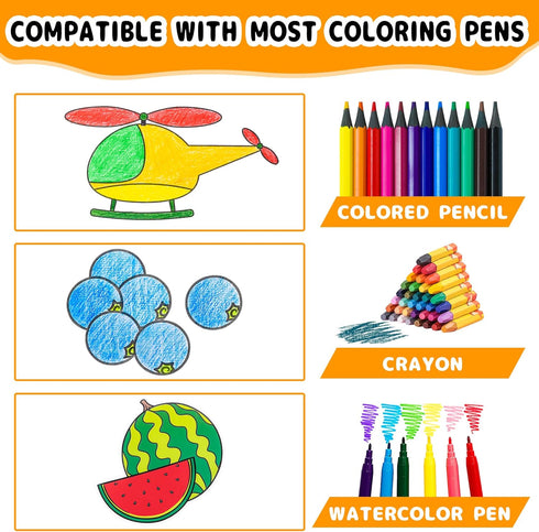 2 PCS Drawing Roll for Kids, Sticky Coloring Paper Graffiti Rolls Doodle Scroll DIY Painting with Stickers for Toddlers Boys Girls 3 4 5 Education...