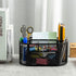MyGift Metal Wire Mesh Desktop Supplies Organizer Caddy with 8 Compartments and Storage Drawer for Home Office School Dorm (Black))...