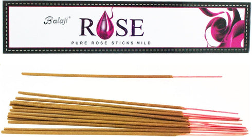 Pure Rose Mild Incense Sticks, (12 Units x 15 Sticks), Brown, 11 x 9.7 x 25 cm...