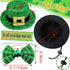 3Pack St.Patrick's Day Dog Costume Puppy Bandana Top Hat Green Shamrock Bow Tie Collar Adjustable Pet Scarf Formal Tux Clothes Irish Tuxedo Outfit...