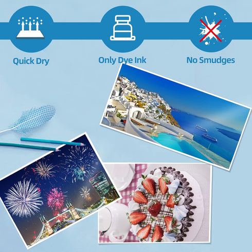 Uinkit 37lb Thin Flyer Paper Glossy 8.5x11 Inkjet 100 Sheets Single Side DIY Chip Bag 135gsm Photos Picture for Inkjet Printer with Dye Ink Printe...