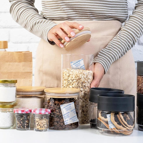 Desiccant Packs - 2 Gram 150 Packs Silica Gel Packets for Storage, Food Grade Moisture Absorbers, Premium Silica Packets for Spices, Foods, Electr...