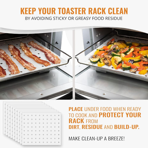Parchment Paper Sheets for Toaster Oven Air Fryer 9 x 11 Compatible with Gowise, Cuisinart, Black Decker, Emeril Lagasse, Breville + More, Perfora...