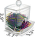 Officemate Self-Dispensing Paper Clip Holder w/250 Assorted Color Paper Clips, Clear (93697)...