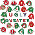 Christmas Cutouts Xmas Ugly Sweater Classroom Bulletin Board Decorations Merry Christmas Party Supplies for Toddler Kids Students Classroom Decors...