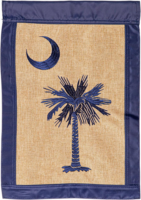 Evergreen Flag South Carolina Palmetto Garden Burlap Flag | Patriotic Garden Flag 12x18 Double Sided | State Garden Flags For Outside...