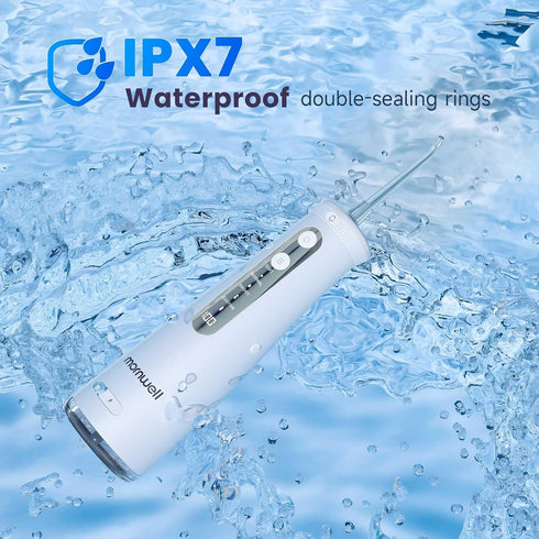Water Flosser, 4 Modes Cordless Oral Irrigator, Portable and Rechargeable IPX7 Waterproof 110 Days Powerful Battery Life Water Dental Flossers for...