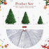 Christmas Tree Skirt Silver 48 Inch Round Tree Skirt Sequin Christmas Tree Skirt for Christmas Decoration...