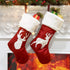 SupMLC Christmas Stockings, 2 Pcs 18 inches Christmas Stockings, Burlap with Large Plush Cuff Stockings, for Family Holiday Xmas Party Decorations...