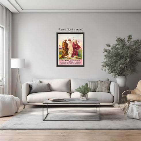 Posterizer 1 pcs-The walk to Emmaus poster-Religious Posters-Gifts for Christians -Decor for Church, Sunday School Classroom- unframed wall art...