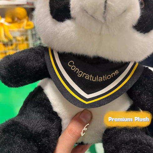 Graduation Bear Panda Stuffed Animal Plushies 2024 graduation gifts 10'' Panda Plush for kindergarten/Elementary/High School/College (Yellow)...