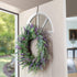 Haute Decor HighProfile Curved Wreath Hanger (Brushed Nickel) - Strong Metal Over The Door Wreath Holder Hook for Doors with Raised Features and T...