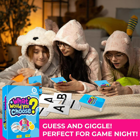 QUOKKA Board Game for 8-12 Year Olds - Family Card Game for Kids Ages 6-8 - What Would You Choose | Do Kids Rather? | Pick Your Answer | Get to Kn...